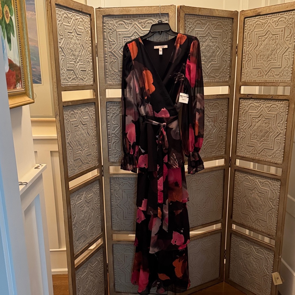 Hutch Vibrant Floral Long Sleeve Dress. NWT